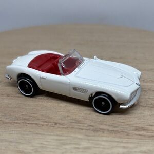 BMW 507 White Convertible Roadster with Red Interior